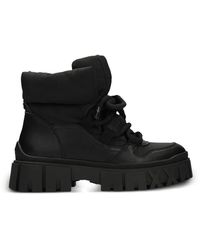 Mexx - Quilted Lace-Up Boots - Lyst