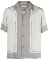 Sandro - Geometric-print Short-sleeve Shirt - Lyst