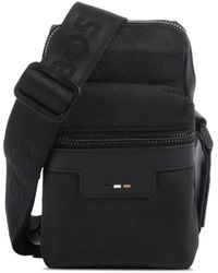 BOSS - Logo-Plaque Messenger Bag - Lyst