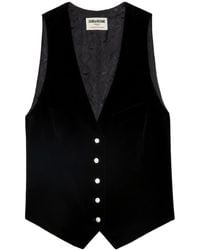 Zadig & Voltaire - Emaux Weste Aus Samt - Lyst