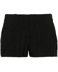 Blumarine - Pleated-crinkle Shorts - Lyst