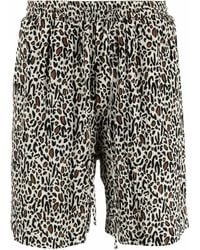 Nanushka - Leopard-Print Track Shorts - Lyst