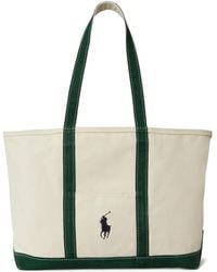 Polo Ralph Lauren - Big Pony Logo-Embroidered Tote Bag - Lyst