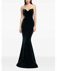 Cristallini - Enya Sweetheart Velvet Maxi Dress - Lyst