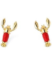 Eshvi - Lobster Stud Earrings - Lyst