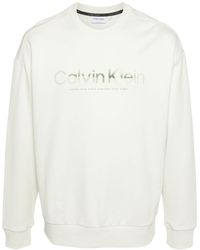 Calvin Klein - Logo-print Organic Cotton Sweatshirt - Lyst