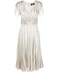 DSquared² - Floral-Print Flared Tea Dress - Lyst