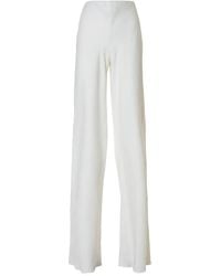 Alberta Ferretti - Linen High-Waisted Trousers - Lyst