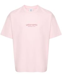 Vetements - Embossed-logo Cotton T-shirt - Lyst