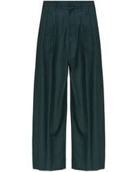 Victoria Beckham - Ethel Pleated Wool High-Waisted Trousers - Lyst