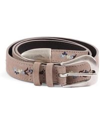 Orciani - Ceinture En Cuir Peach À Fleurs - Lyst