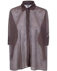 DR. HOPE - Chemise Boutonnée À Effet De Transparence - Lyst
