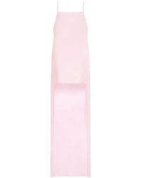 Courreges - Crêpe Jurk Met Open Rug - Lyst