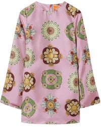 La DoubleJ - Mini-Jurk Met Geometrisch Patroon - Lyst