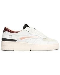 Date - Torneo Perforated Panelled Sneakers - Lyst