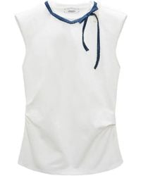 Dorothee Schumacher - Bow-Detail Padded-Shoulder Top - Lyst