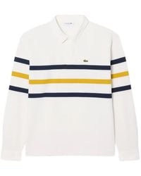 Lacoste - Relaxed Fit Striped Piqué Rugby Polo Shirt - Lyst