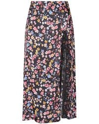 Mar De Margaritas - Floral Lace Midi Skirt - Lyst