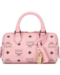 MCM - Mini Ella Boston Monogram Tote Bag - Lyst