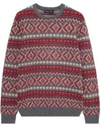 Brooks Brothers - Fair Isle Jacquard Lambswool Crewneck - Lyst