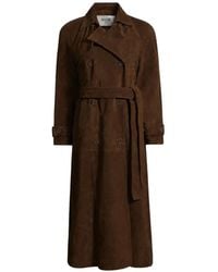 DUCIE - Corrin Suede Trench Coat - Lyst