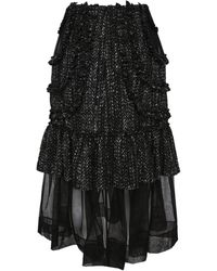 Simone Rocha - Multi Frill Patchwork Fray Skirt - Lyst