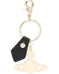 Vivienne Westwood - Orb-Embellished Leather Keyring - Lyst