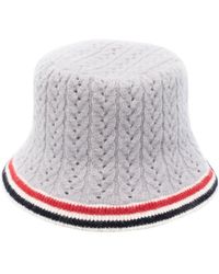 Thom Browne - Knit Logo Bucket Hat - Lyst