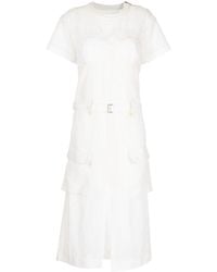 Sacai - Mini-jurk Met Geborduurd Logo - Lyst
