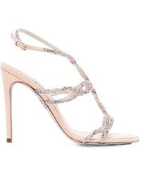 Rene Caovilla - 105Mm Braid Crystal-Embellished Sandals - Lyst