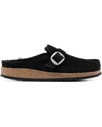 Birkenstock - Buckley Shearling Suede Slip-On Shoes - Lyst