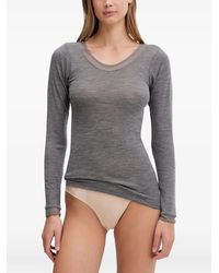 Chantelle - Juliana Mesh-Trim Long-Sleeve T-Shirt - Lyst