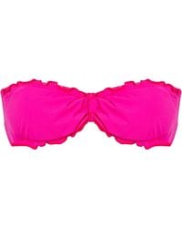 Amir Slama - Ruffled Trim Bandeau Bikini Top - Lyst