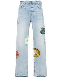 Amiri - Travel Patch Straight-Leg-Jeans - Lyst