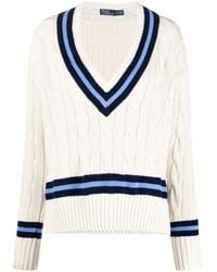 Polo Ralph Lauren - Pullover Mit Zopfmuster - Lyst