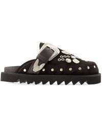 Toga - Embellished Buckle-Fastening Mules - Lyst