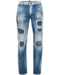 Philipp Plein - Denim Rock Star Fit Trousers Studs - Lyst