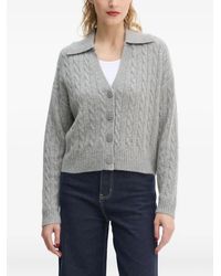 From Future - Cable-Knit Buttoned Cardigan - Lyst