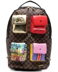 Sprayground - Check-Pattern Chain-Link Backpack - Lyst