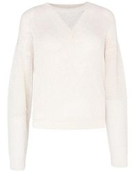 Peserico - Open-Knit Crew-Neck Sweater - Lyst