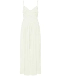 Rosetta Getty - Abito Midi Con Ruches - Lyst