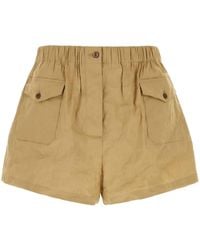 Prada - Short Antiqued En Popeline - Lyst