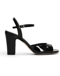 Julie Dee - Patent-Finish Ankle-Strap Sandals - Lyst
