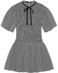 Ganni - チェック ミニドレス - Lyst