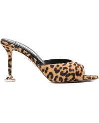 Aquazzura - Mules mit Leoparden-Print 95mm - Lyst