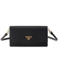 Prada - Mini Sac En Cuir À Plaque Logo - Lyst