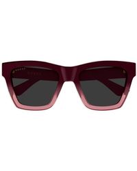 Gucci - Geometric-Frame Logo Sunglasses - Lyst