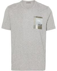 Corneliani - T-Shirt mit Logo-Stickerei - Lyst
