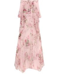 Blumarine - Langer Rock mit Blumen-Print - Lyst