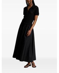 Polo Ralph Lauren Crochet Dress in Black | Lyst